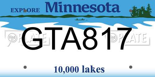 GTA817 Minnesota License Plate