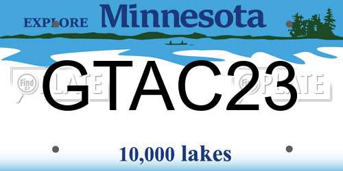 GTAC23 Minnesota License Plate
