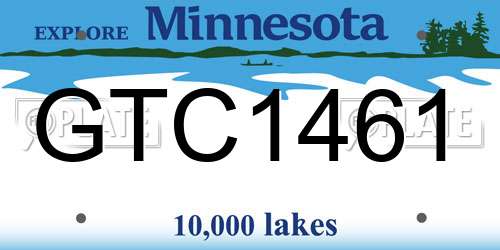 GTC1461 Minnesota License Plate