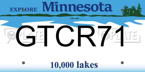 GTCR71 Minnesota License Plate