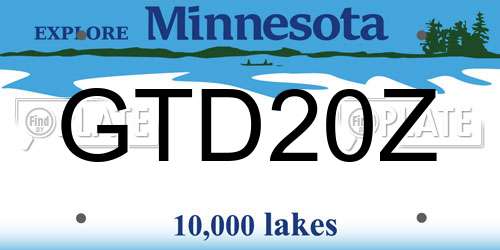 GTD20Z Minnesota License Plate