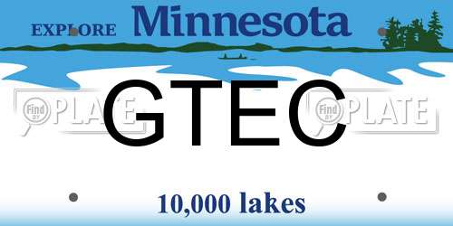 GTEC Minnesota License Plate