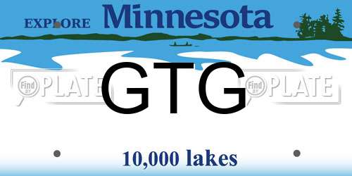 GTG Minnesota License Plate