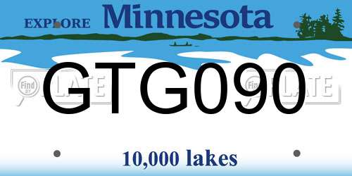 GTG090 Minnesota License Plate