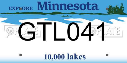GTL041 Minnesota License Plate