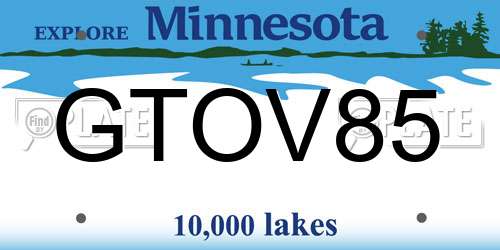 GTOV85 Minnesota License Plate