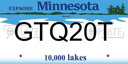 GTQ20T Minnesota License Plate