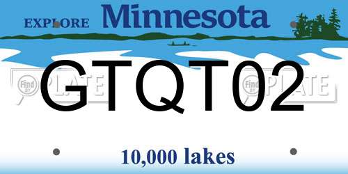 GTQT02 Minnesota License Plate