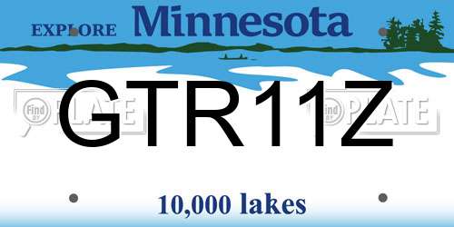 GTR11Z Minnesota License Plate
