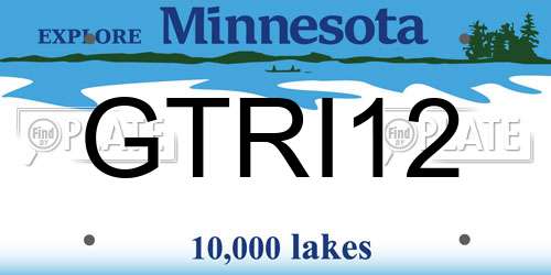 GTRI12 Minnesota License Plate