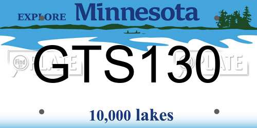 GTS130 Minnesota License Plate