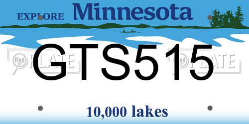GTS515 Minnesota License Plate