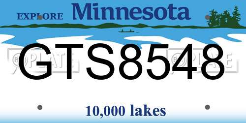 GTS8548 Minnesota License Plate
