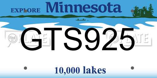 GTS925 Minnesota License Plate