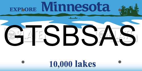 GTSBSAS Minnesota License Plate
