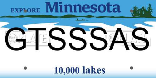 GTSSSAS Minnesota License Plate