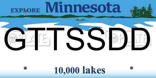 GTTSSDD Minnesota License Plate