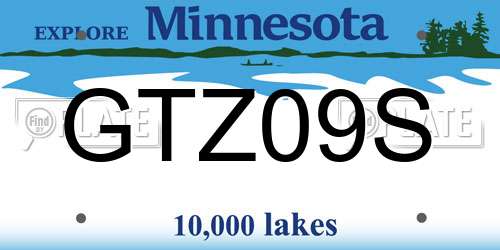 GTZ09S Minnesota License Plate