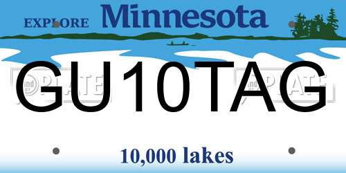 GU10TAG Minnesota License Plate