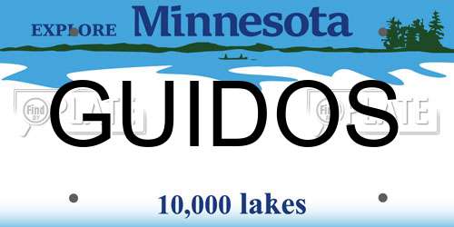 GUIDOS Minnesota License Plate