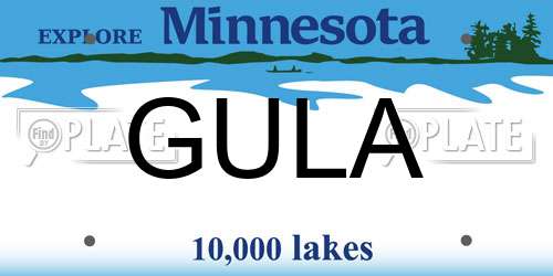 GULA Minnesota License Plate