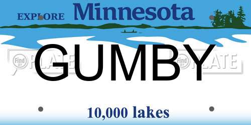 GUMBY Minnesota License Plate