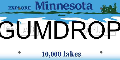 GUMDROP Minnesota License Plate