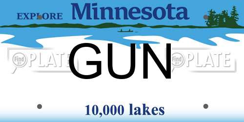 GUN Minnesota License Plate