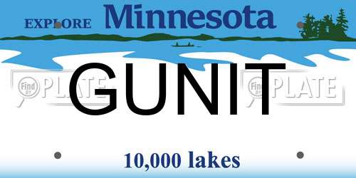 GUNIT Minnesota License Plate