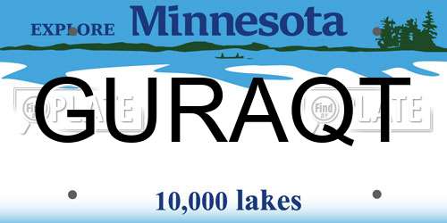 GURAQT Minnesota License Plate