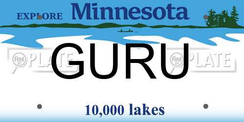 GURU Minnesota License Plate