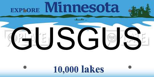GUSGUS Minnesota License Plate
