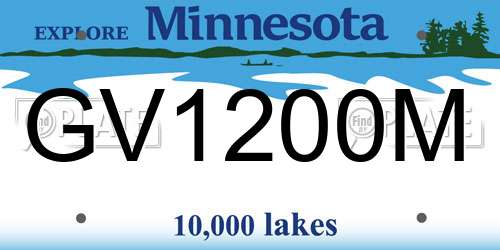 GV1200M Minnesota License Plate