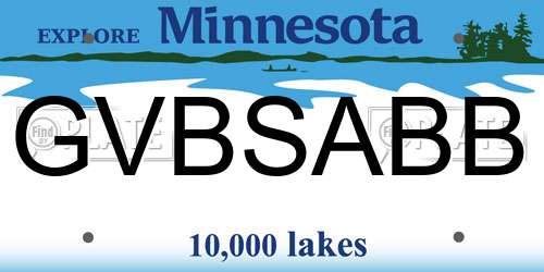 GVBSABB Minnesota License Plate
