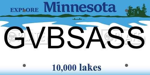 GVBSASS Minnesota License Plate
