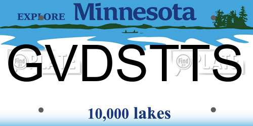 GVDSTTS Minnesota License Plate
