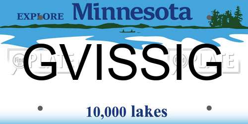 GVISSIG Minnesota License Plate