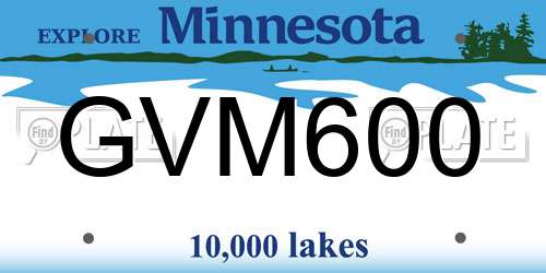 GVM600 Minnesota License Plate