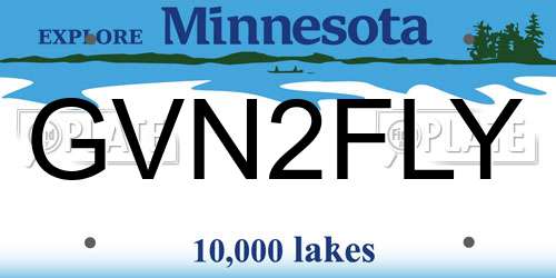 GVN2FLY Minnesota License Plate