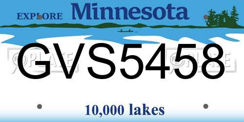 GVS5458 Minnesota License Plate