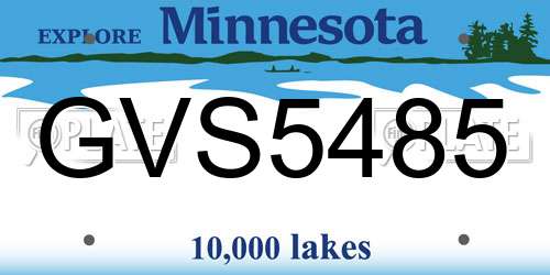 GVS5485 Minnesota License Plate