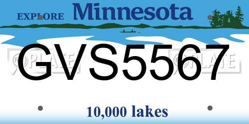 GVS5567 Minnesota License Plate