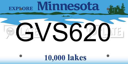 GVS620 Minnesota License Plate