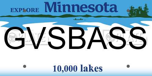 GVSBASS Minnesota License Plate