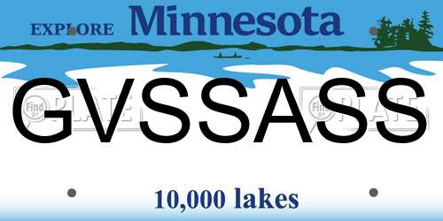 GVSSASS Minnesota License Plate