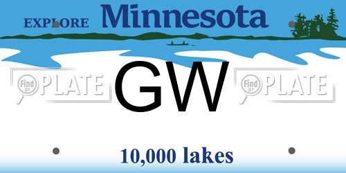 GW Minnesota License Plate