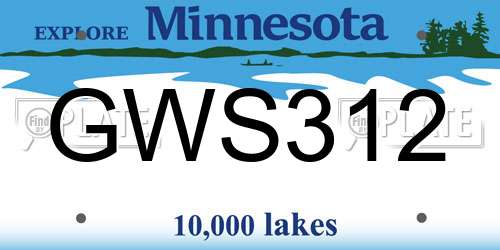 GWS312 Minnesota License Plate