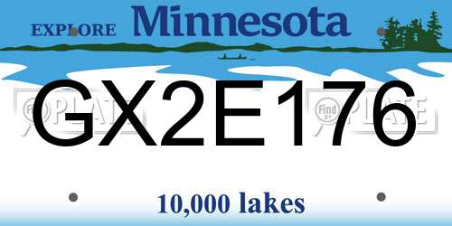 GX2E176 Minnesota License Plate
