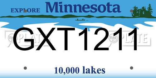 GXT1211 Minnesota License Plate