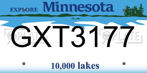 GXT3177 Minnesota License Plate